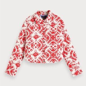 Scotch & Soda Red and White Patterned Jacket